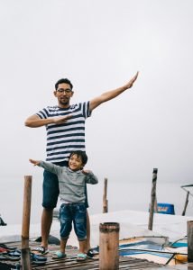 Father spending time with Son for Father's Day